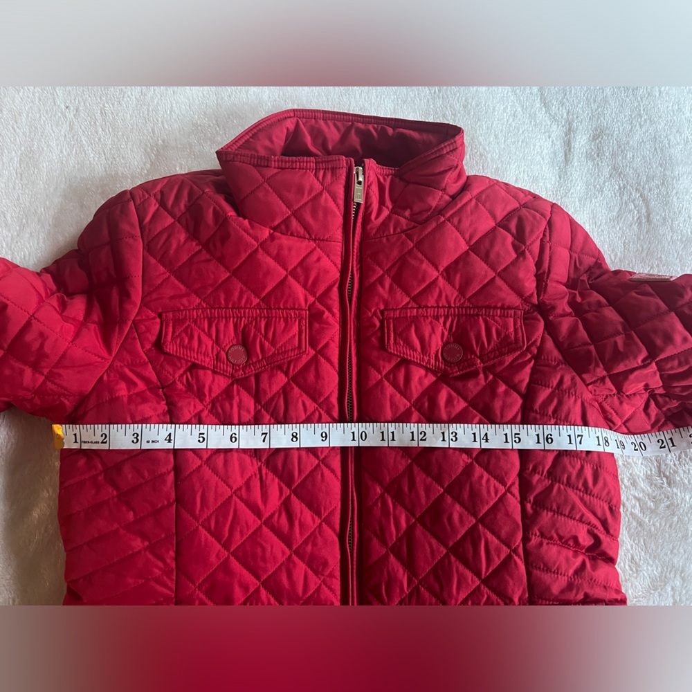 Tommy Hilfiger Women’s Red Quilted Jacket Full Zip size S - Picture 2 of 7